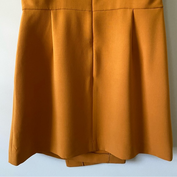 French Connection Whisper Sleeveless Envelope Skirt Dress Golden size 10 - Picture 11 of 15